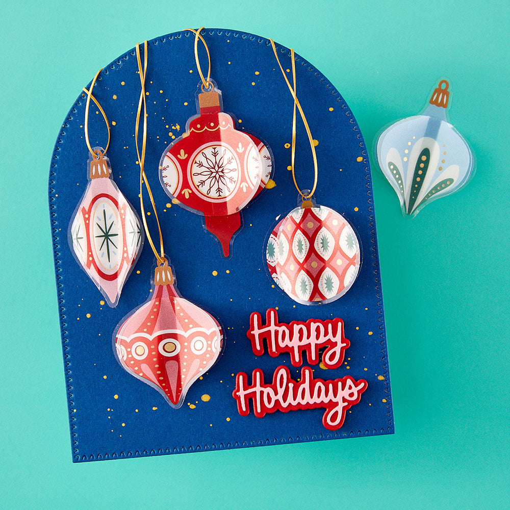 Merry Greetings Etched Dies