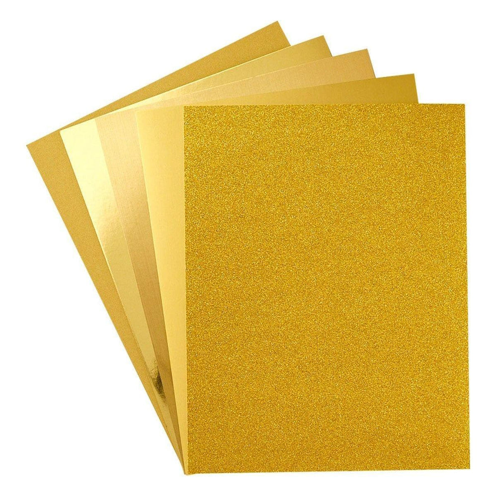 Gold Assortment Treasured Cardstock  8 1/2" x 11 -15 Pack