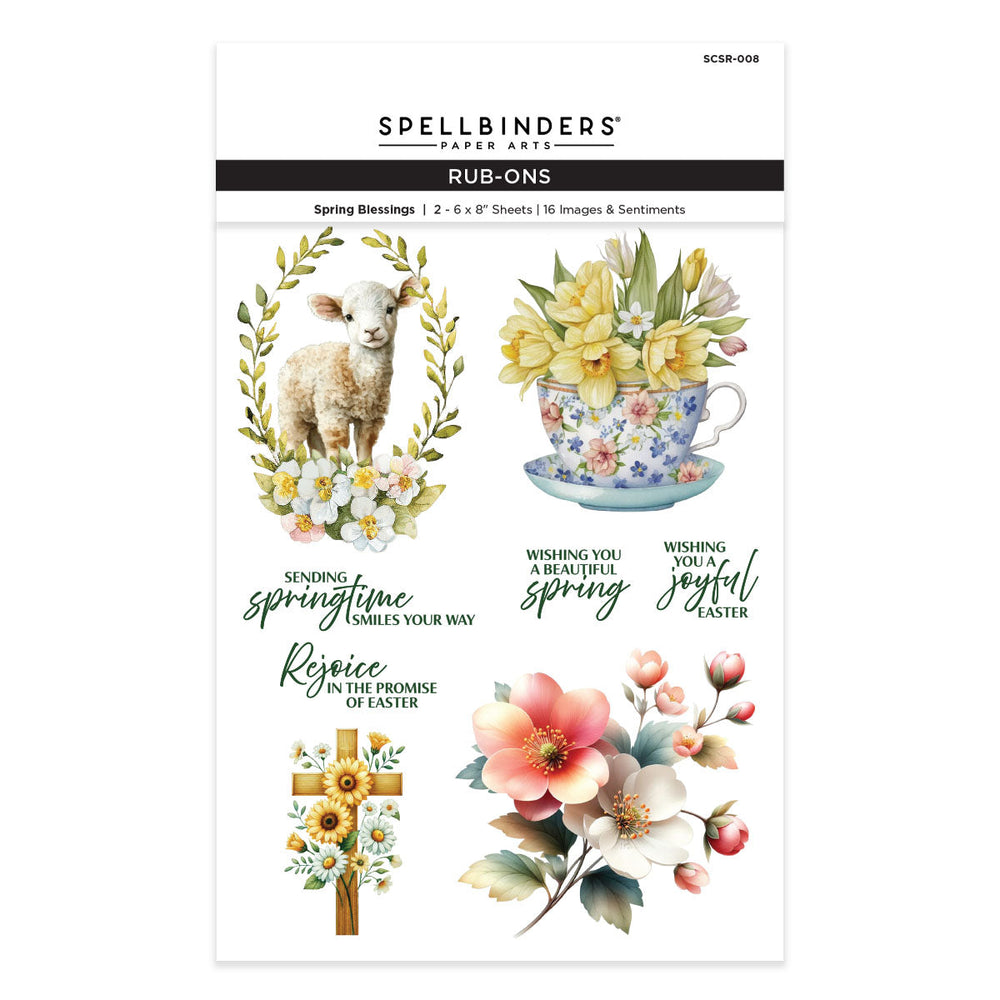 Spring Blessings Rub-On Sheets