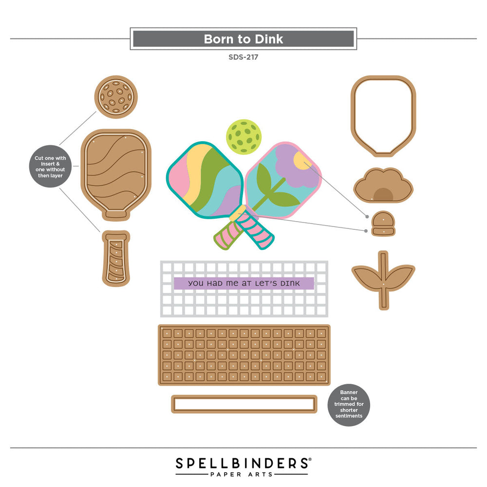 Born to Dink Clear Stamp & Die Set