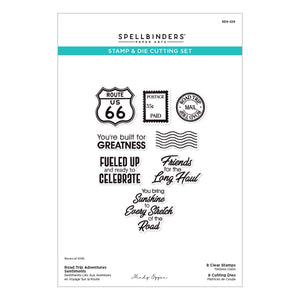 Road Trip Adventures Sentiments Stamp & Die Set by Mindy Eggen