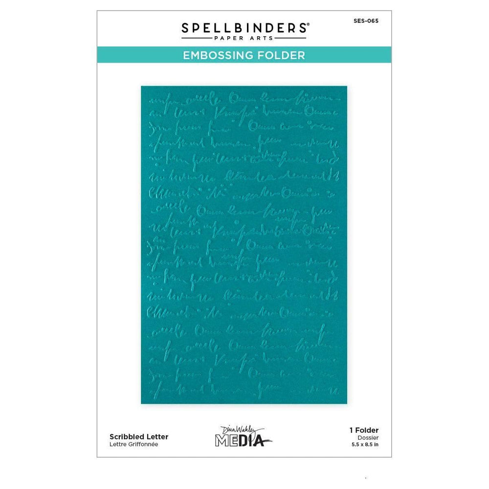 Scribbled Letter Embossing Folder by Dina Wakley