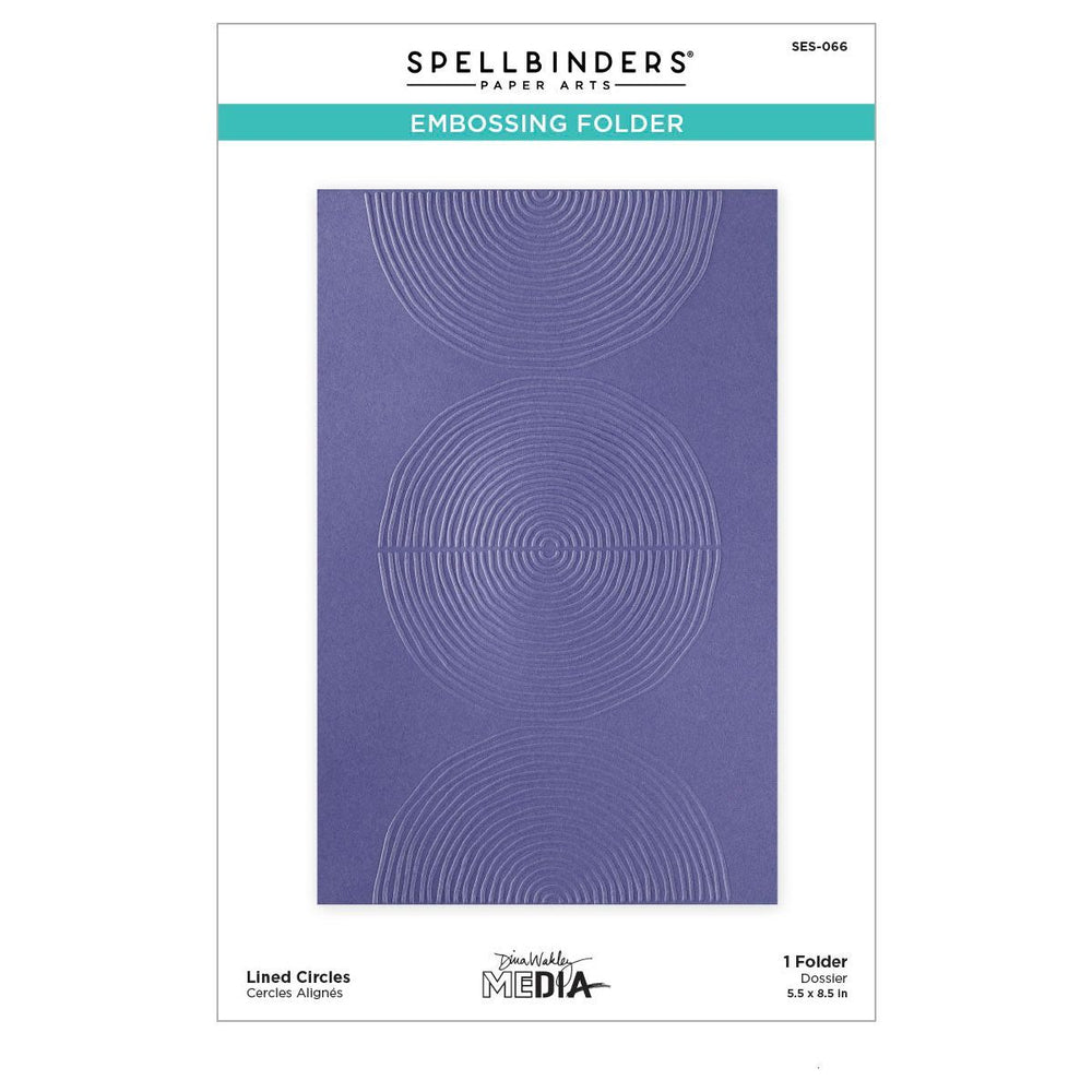 Lined Circles Embossing Folder by Dina Wakley