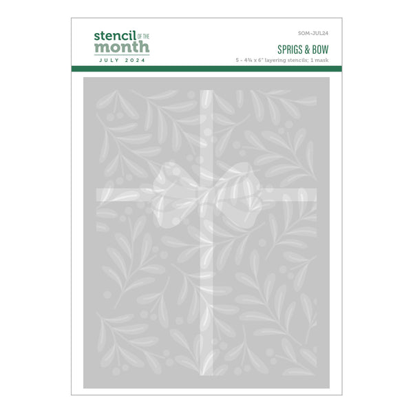 Sprigs & Bow - Stencil of the Month