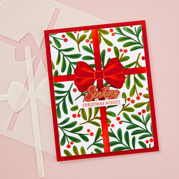 Sprigs & Bow - Stencil of the Month