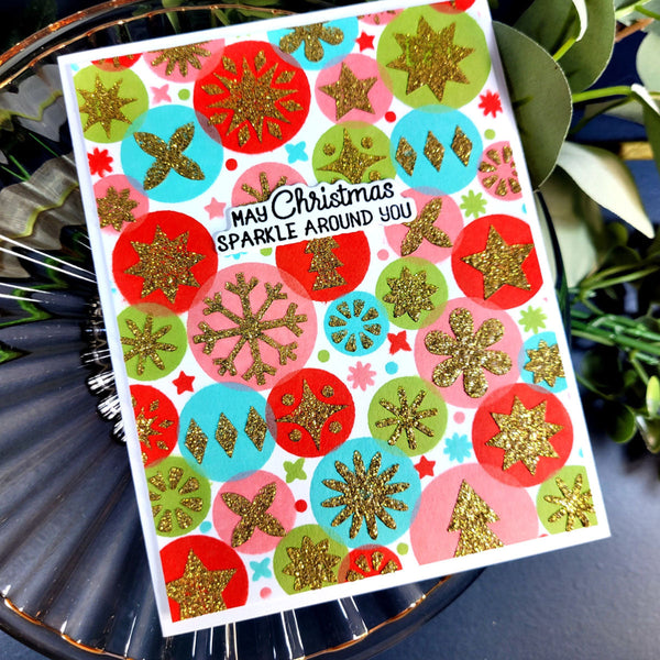 Holiday Harmony Stencil of the Month - card project 7