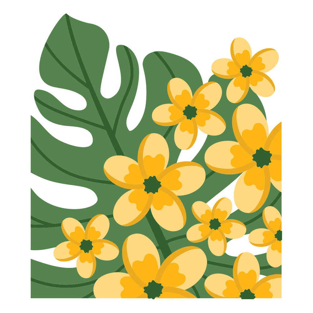 Plumeria Spray Stencil of the Month - finished card project