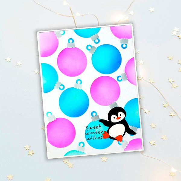 Baubles & Festive Background- Stencil of the Month