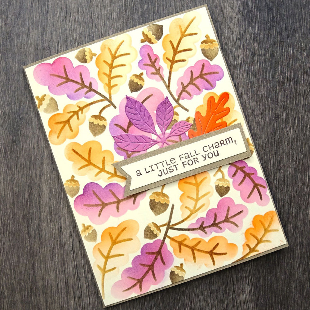 Acorns & Oaks - Stencil of the Month
