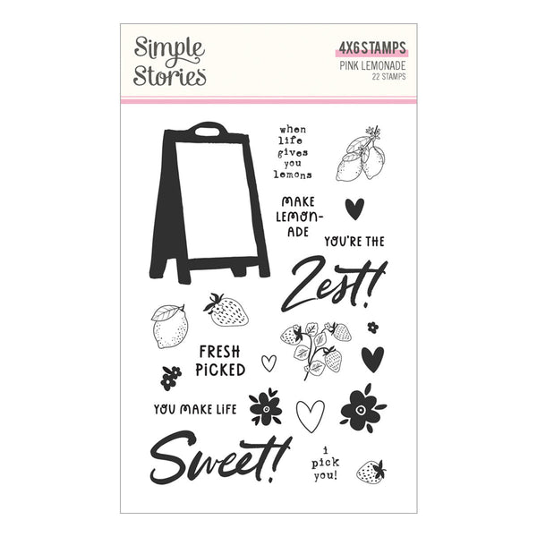 Pink Lemonade Stamp & Die Bundle with Simple Stories
