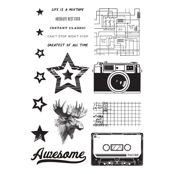 Simple Stories Rustic Legend Icons Clear Stamp Set