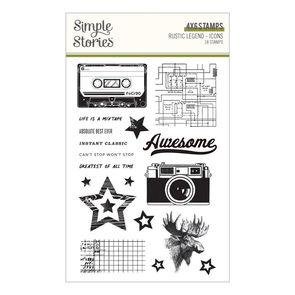 Rustic Legend Icons Stamp & Die Bundle with Simple Stories