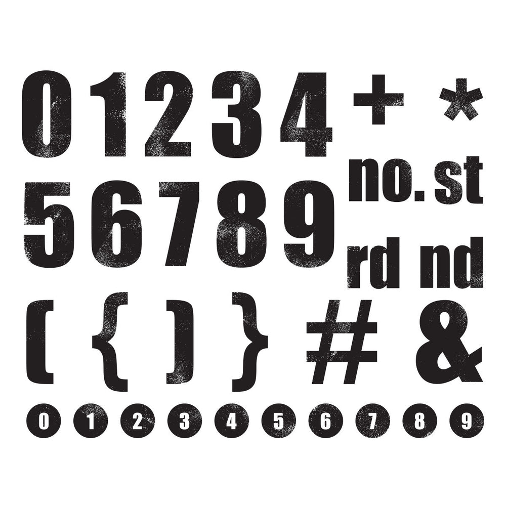 Rustic Legend Numbers Stamp & Die Bundle with Simple Stories