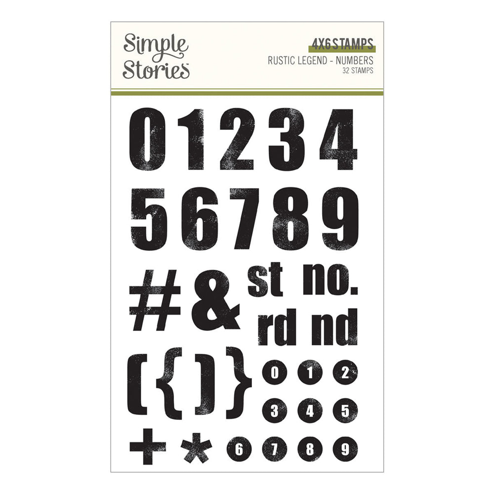 Rustic Legend Numbers Stamp & Die Bundle with Simple Stories