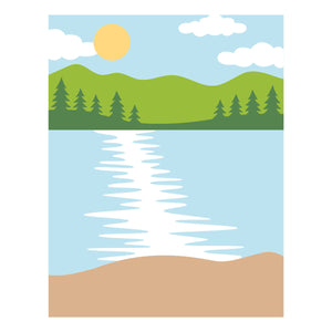 Lakeside Memories Layered Stencil by Allison Frazier