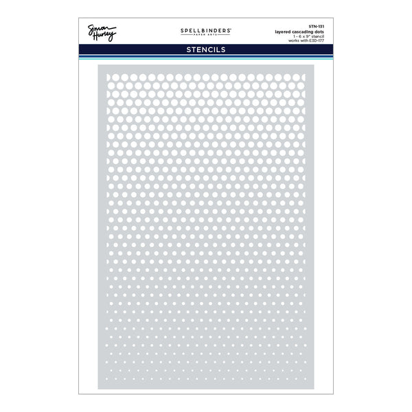 Cascading Dots 3D Embossing Folder and Stencil Bundle by Simon Hurley