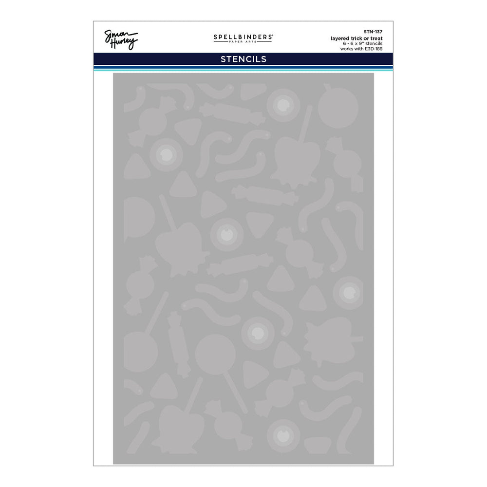 Trick or Treat 3D Embossing Folder & Stencil Bundle by Simon Hurley