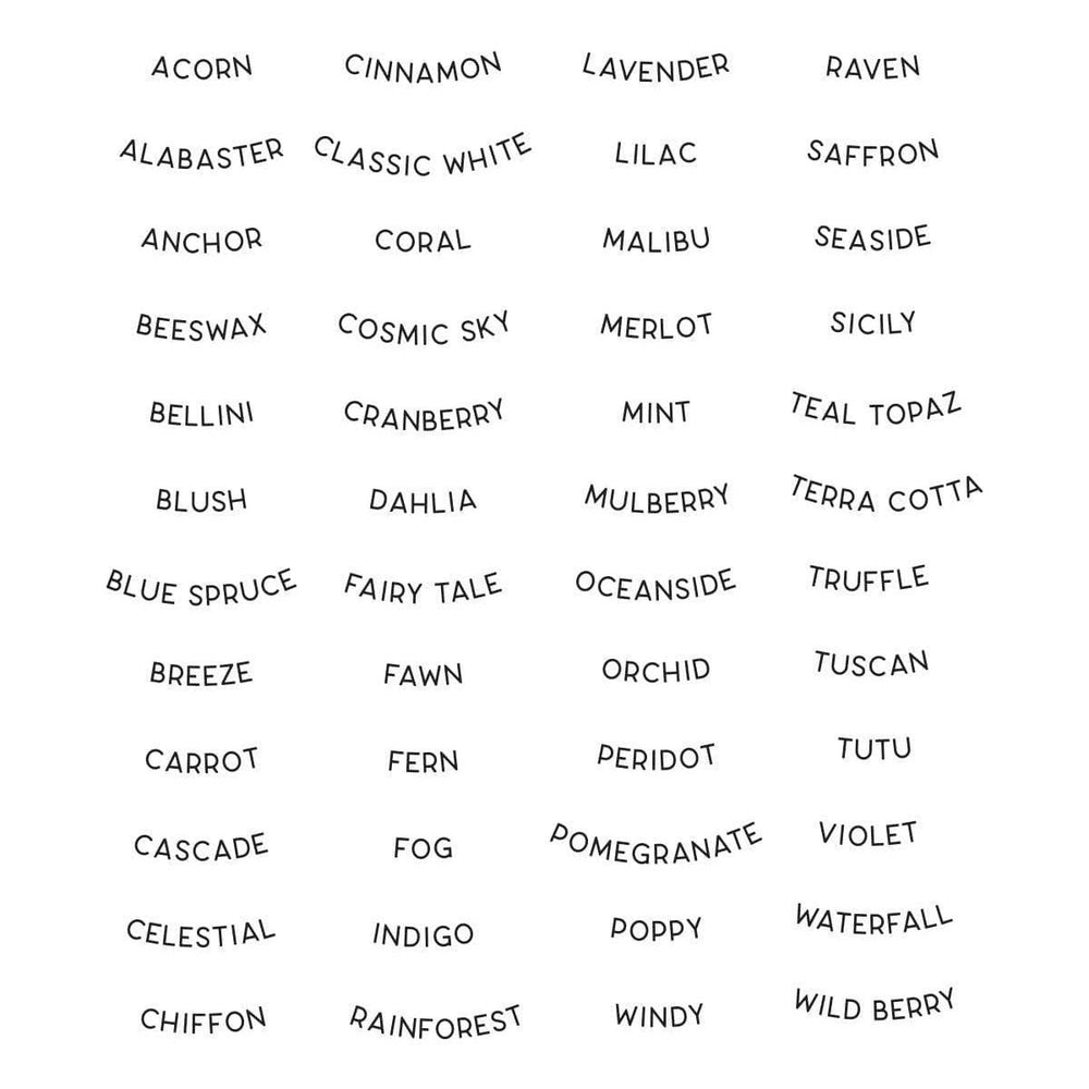 Color Swatch Names Clear Stamp Set