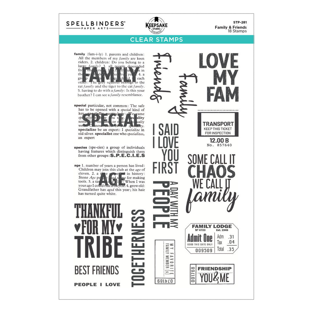 Family & Friends Clear Stamp Set by Esther Glas