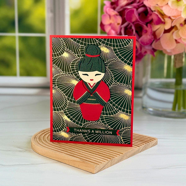Kokeshi Dolls Etched Dies by Alex Syberia Designs