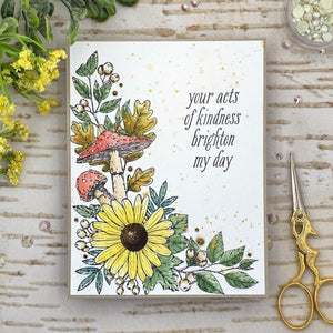 Autumn Floral Corner Press Plate & Die Set from the BetterPress Autumn Collection