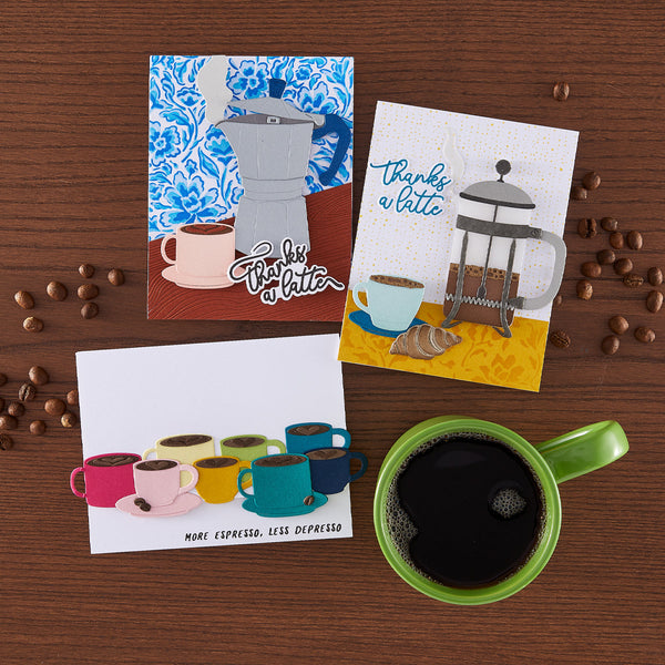 Hero Arts Bring Coffee Clear Stamp Set