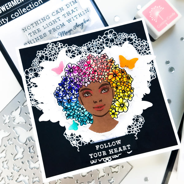 Color Layering Flower Power Clear Stamp set