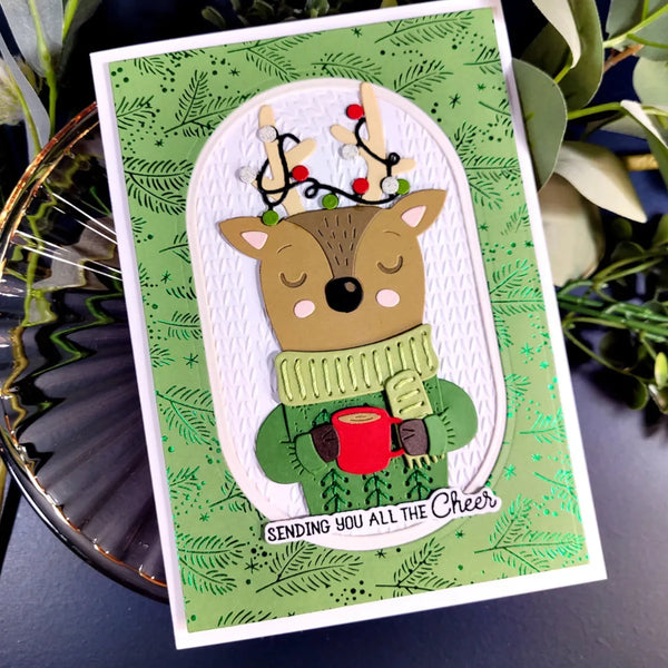 Cue the Merry Clear Stamp & Die of the Month - card project 8