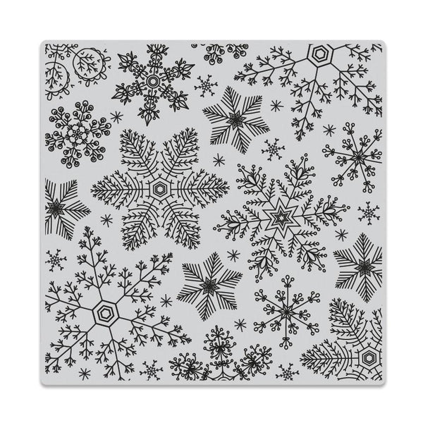 Hand Drawn Snowflakes Bold Prints Cling Stamp