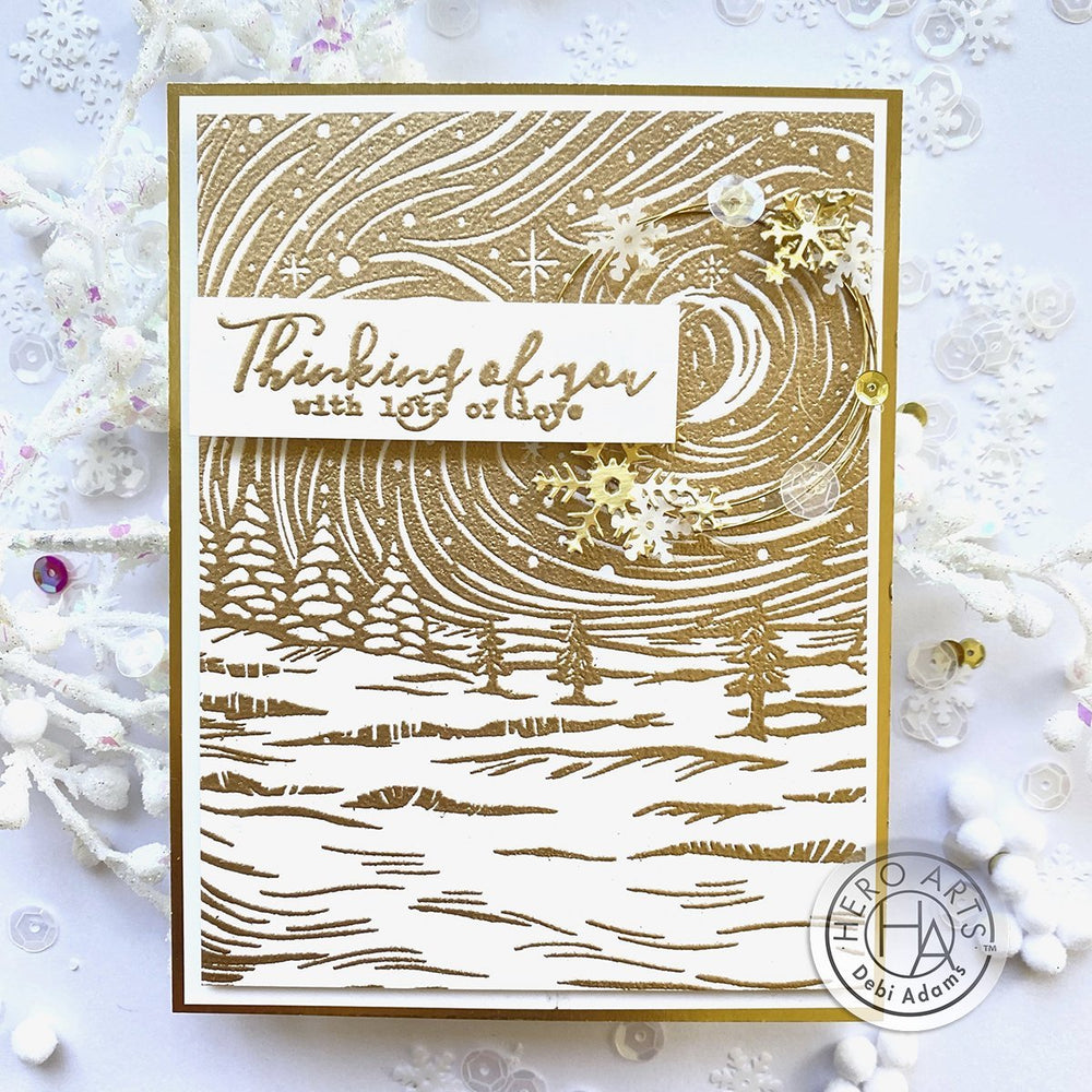 CG825 Etched Winter Scene Bold Prints - Hero Arts