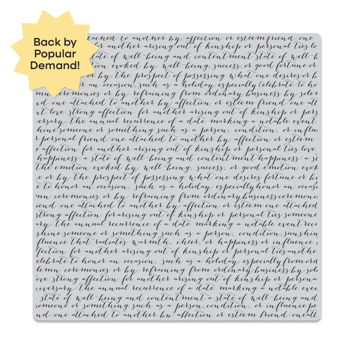 Script Bold Prints Cling Stamp