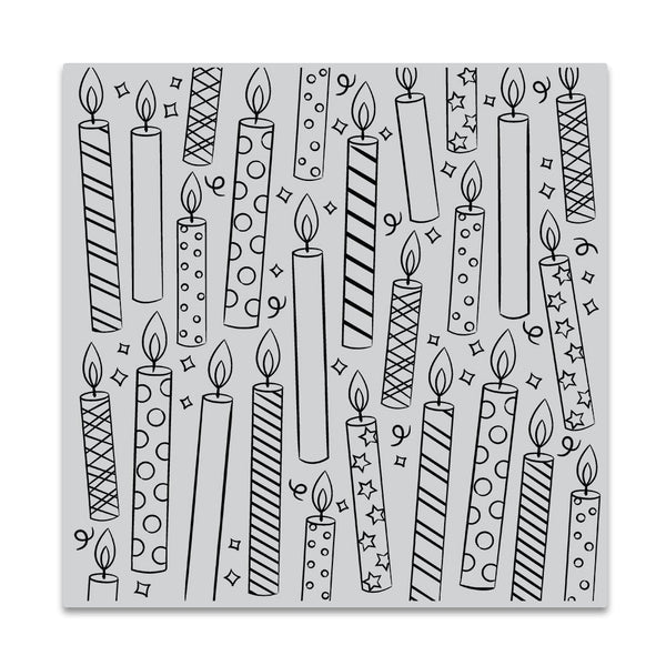 Candles Bold Prints Cling Stamp