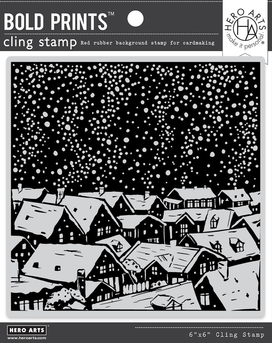 CG854 Snowy Rooftops Bold Prints - Hero Arts