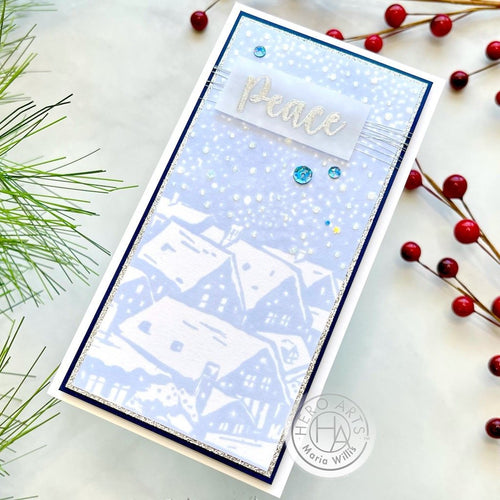 CG854 Snowy Rooftops Bold Prints - Hero Arts