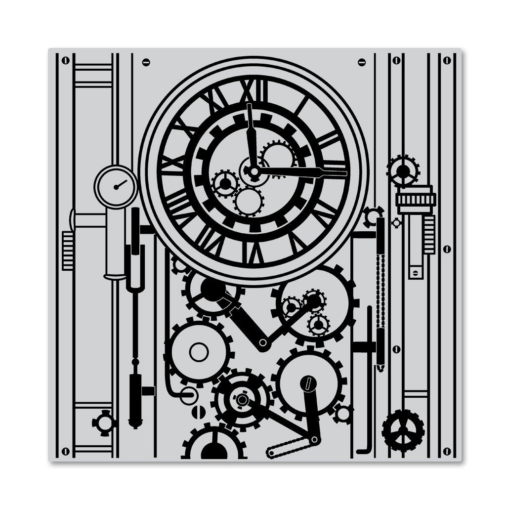 CG864 Gear Clock Bold Prints - Hero Arts