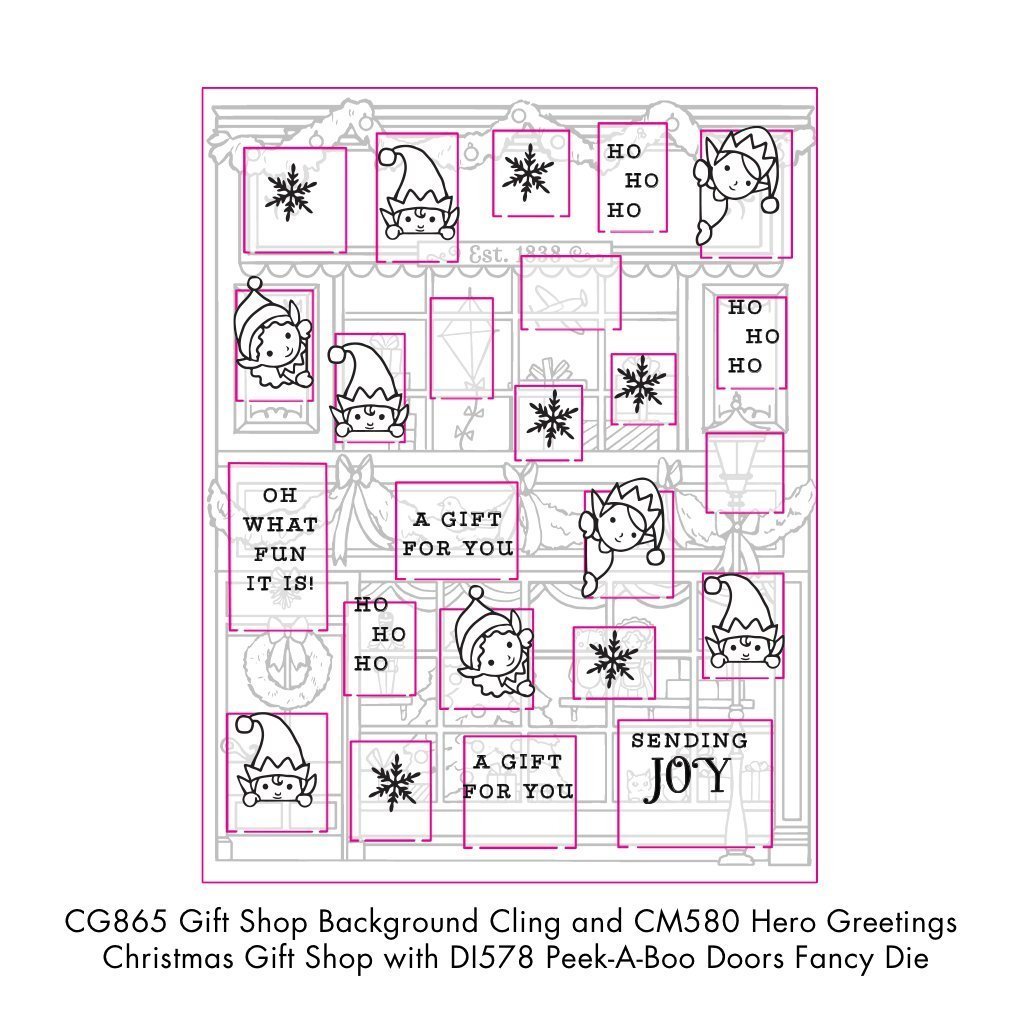 CG865 Gift Shop Background Cling - Hero Arts