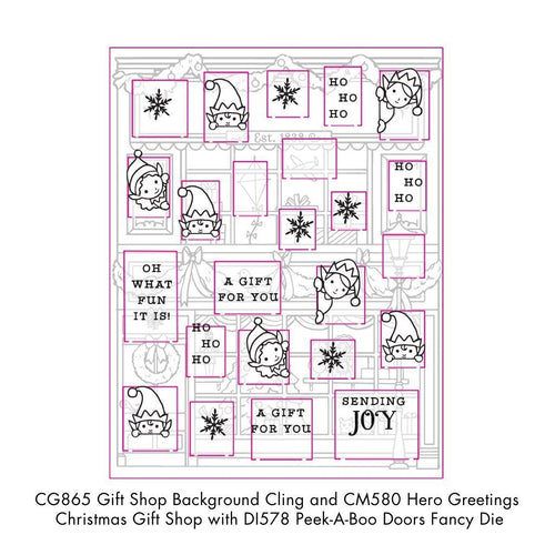 CG865 Gift Shop Background Cling - Hero Arts