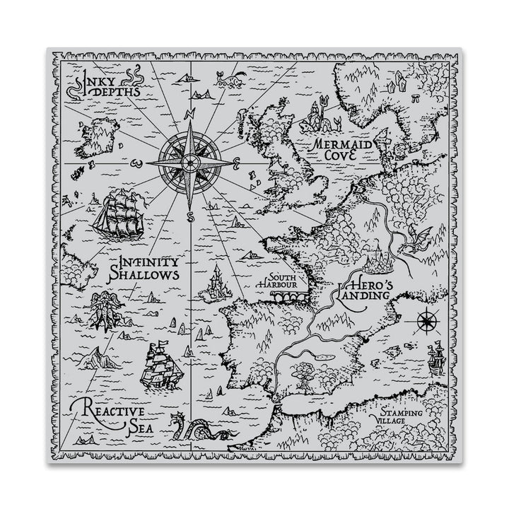 CG884 Antique Hero Map Bold Prints - Hero Arts