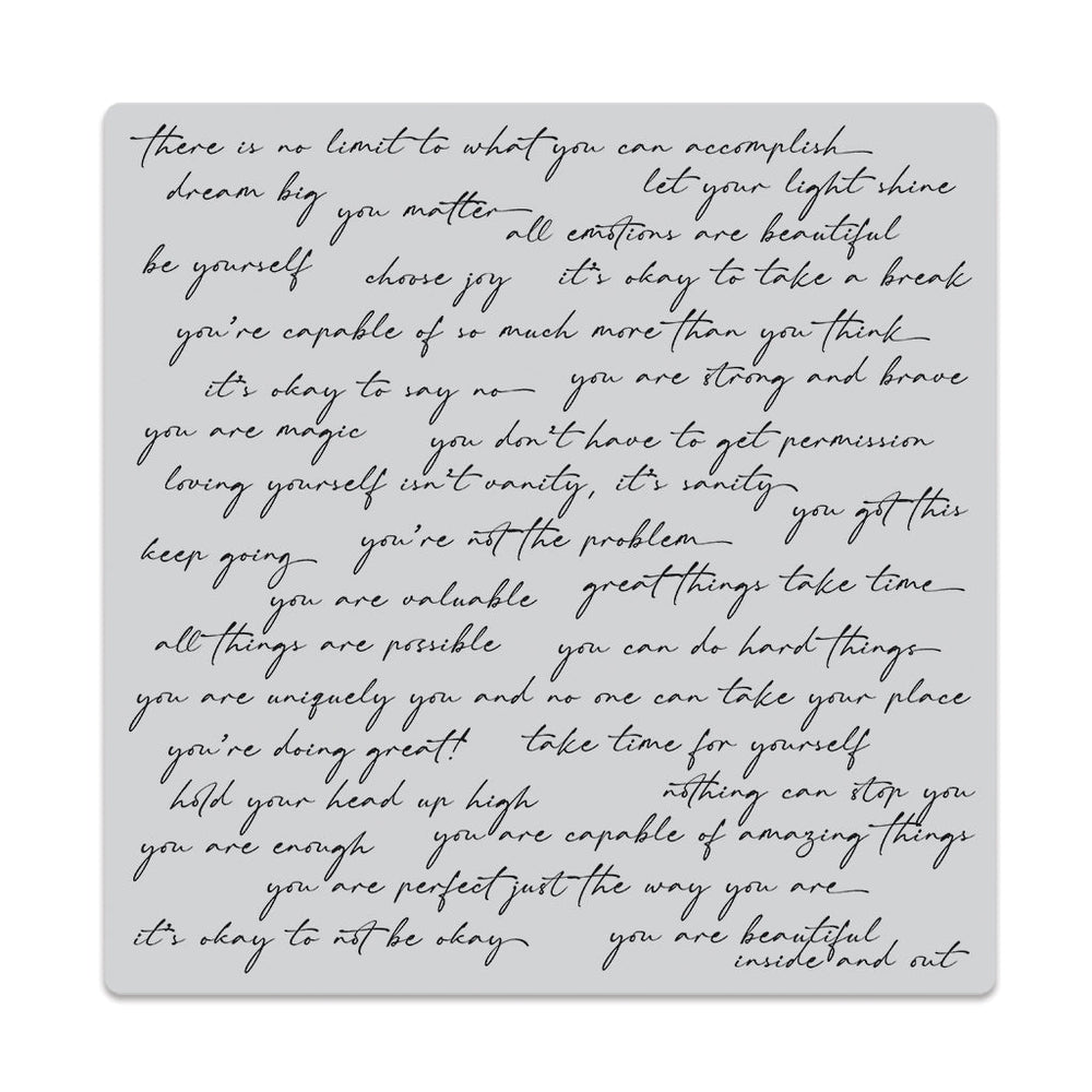 Positive Script Bold Prints Cling Stamp