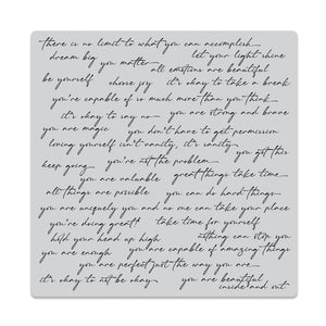 Positive Script Bold Prints Cling Stamp