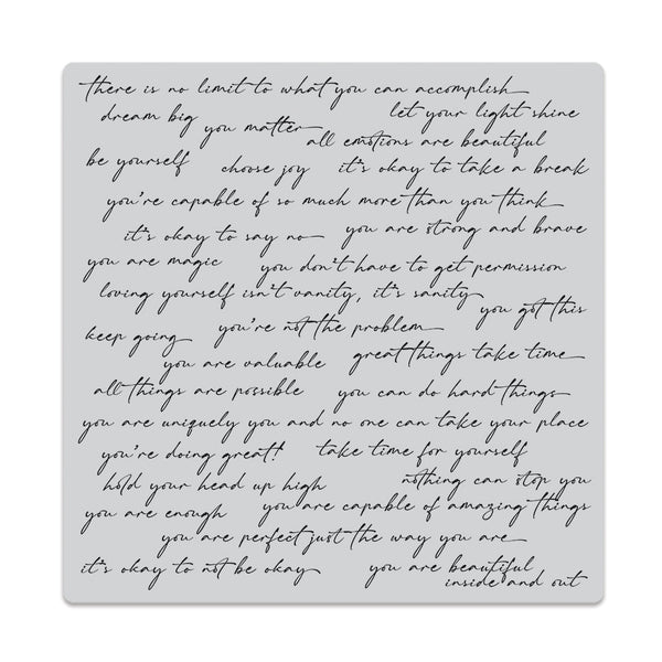 Positive Script Bold Prints Cling Stamp