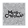 Merry Christmas Letter Bold Prints Cling Stamp