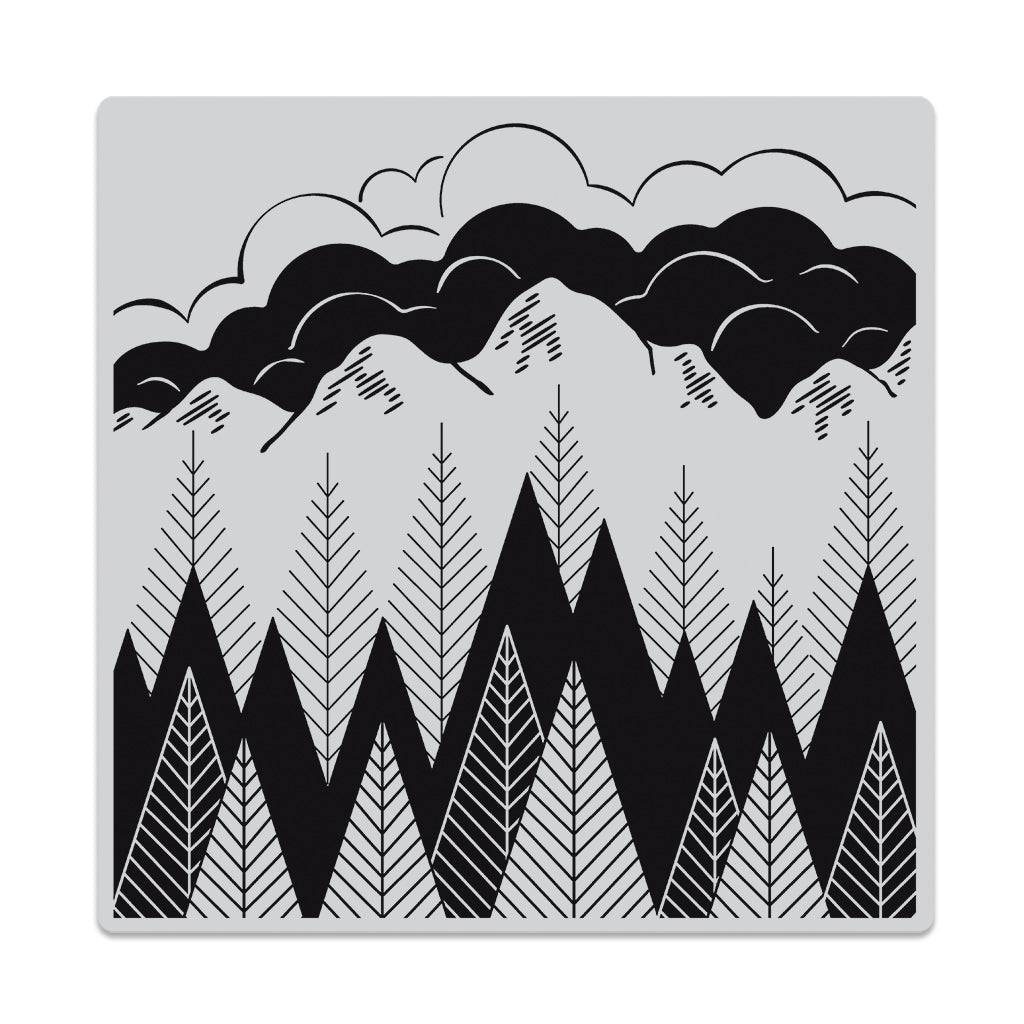 CG923 Mountains & Trees Bold Prints - Hero Arts