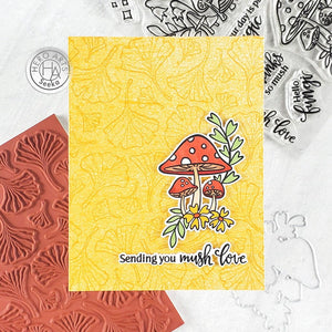 Ginkgo Leaves Pattern Bold Prints Cling Stamp