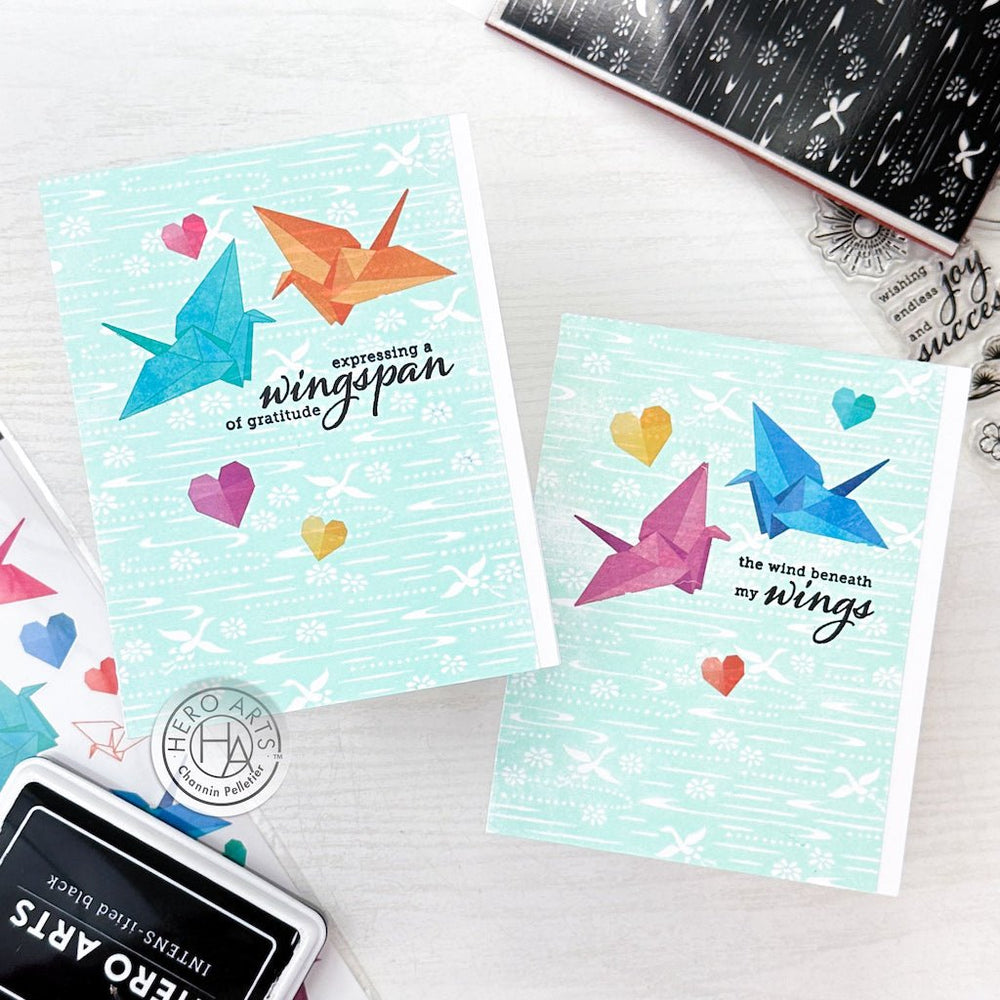 Origami Paper Bold Prints Cling Stamp