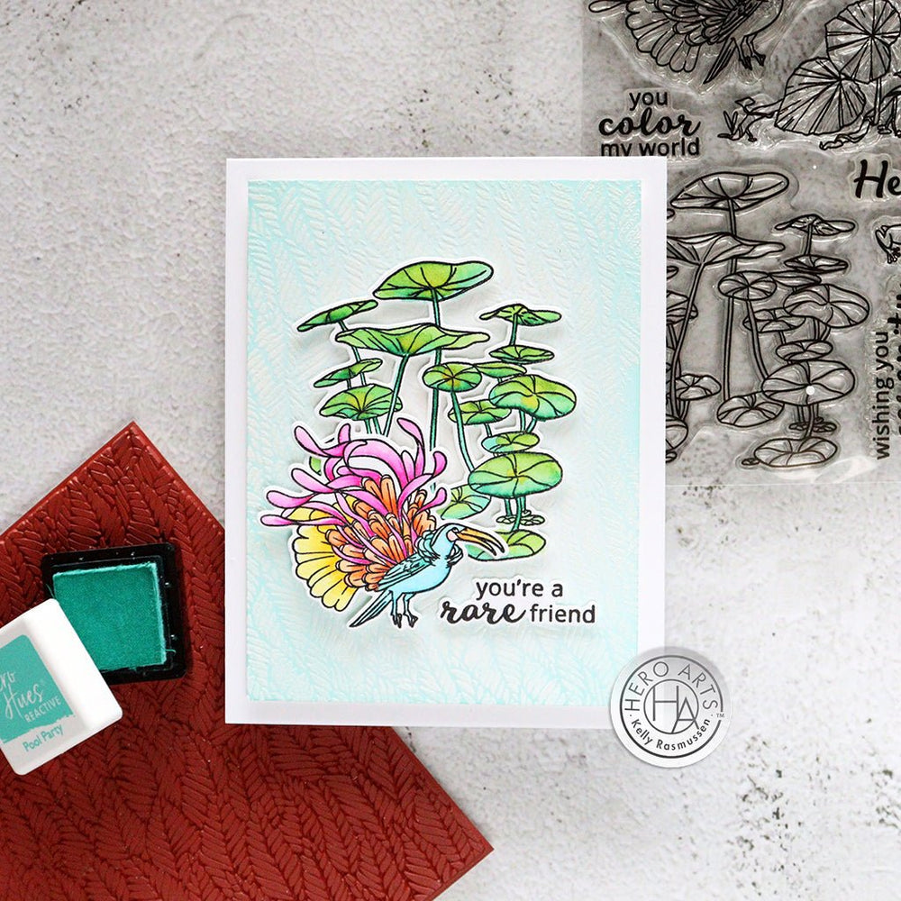 Leafy Background Cling Stamp