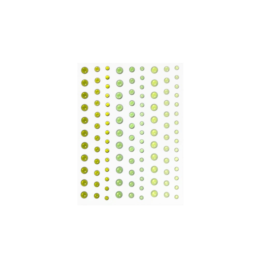 CH338 Translucent Greens Hero Hues Enamel Dots - Hero Arts