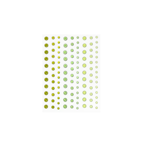 CH338 Translucent Greens Hero Hues Enamel Dots - Hero Arts