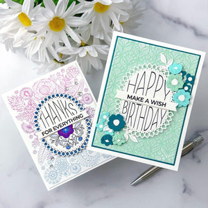 Stitched Kaleidoscope Arch Etched Dies