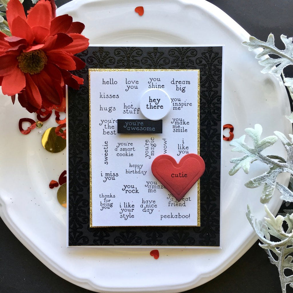 Hero Greetings Mini Messages Clear Stamp Set